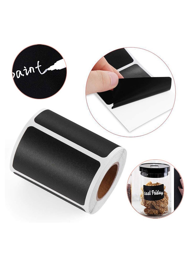 Wownect (Pack of 2) Chalkboard Label Stickers for Mason Jars, Spice Jars & Kitchen Containers + 500 Round 1 Inch Thank You Stickers for Packaging, Envelopes & Gift Boxes (Pack of 2) - Image 5