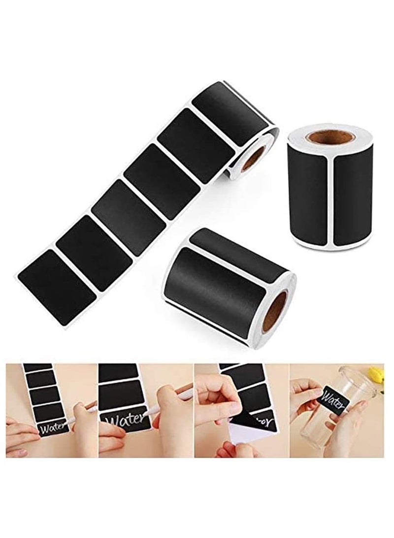 Wownect (Pack of 2) Chalkboard Label Stickers for Mason Jars, Spice Jars & Kitchen Containers + 500 Round 1 Inch Thank You Stickers for Packaging, Envelopes & Gift Boxes (Pack of 2) - Image 3