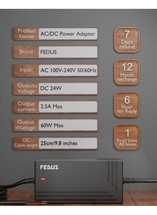 FEDUS RO Power Adapter (with 1Year Warranty) 24V/2.5A Universal Type SMPS/Power Supply Ro Spare Parts AC-DC Adapter for All Types of Domestic/Commercial RO UV UF Water Filters and Water Purifiers - Image 3