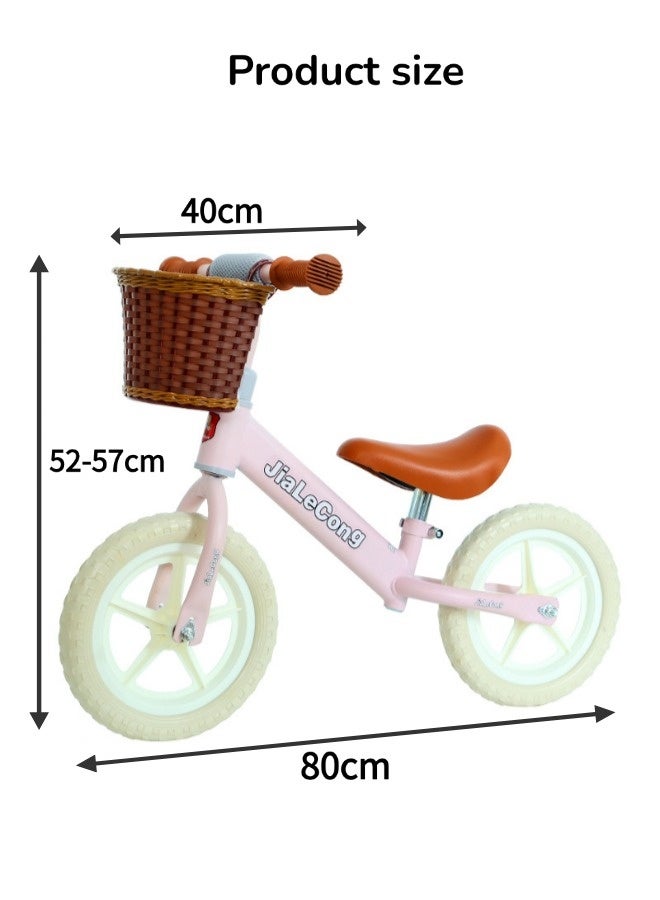 Kids Balance Bike, Kids Lightweight No Pedal Training Bicycle With Storage Box, Adjustable Seat and Handlebar, High-carbon Steel Frame Non Slip Wear Resistant Tires, For Children From 3-6 Years Old Toddler  - Image 2
