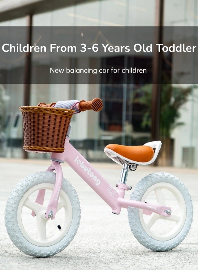 Kids Balance Bike, Kids Lightweight No Pedal Training Bicycle With Storage Box, Adjustable Seat and Handlebar, High-carbon Steel Frame Non Slip Wear Resistant Tires, For Children From 3-6 Years Old Toddler  - Image 3