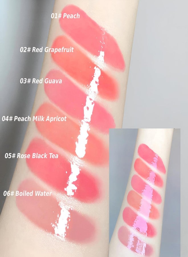Cappuvini Flower Butterfly Secret Lip Balm | Ultra Glossy Finish | Lightweight Moisturizer for Dry Lips | Cute Floral Packaging with Peach, Grapefruit & Rose Tea Colors | Long Lasting Hydration & Lip Care | High Shine Glossy Texture | Perfect for Women Makeup & Special Occasions (03# Red Guava, 3.2g) - Image 2