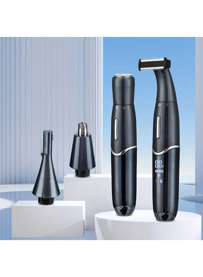 Black Multifunctional Hair Trimmer For Pubic Armpit Ear Nose Eyebrow Portable Gift - Image 1
