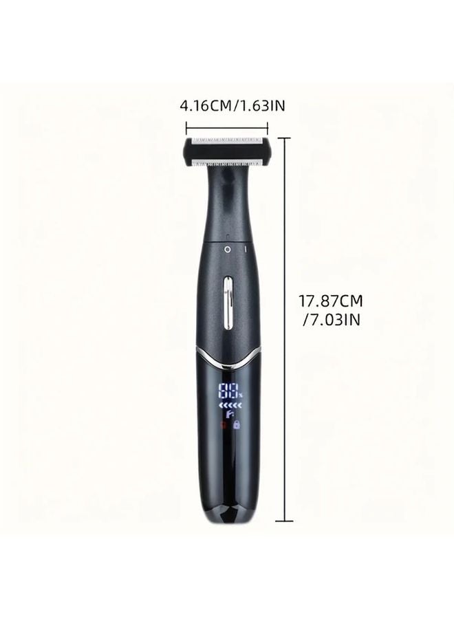 Black Multifunctional Hair Trimmer For Pubic Armpit Ear Nose Eyebrow Portable Gift - Image 4
