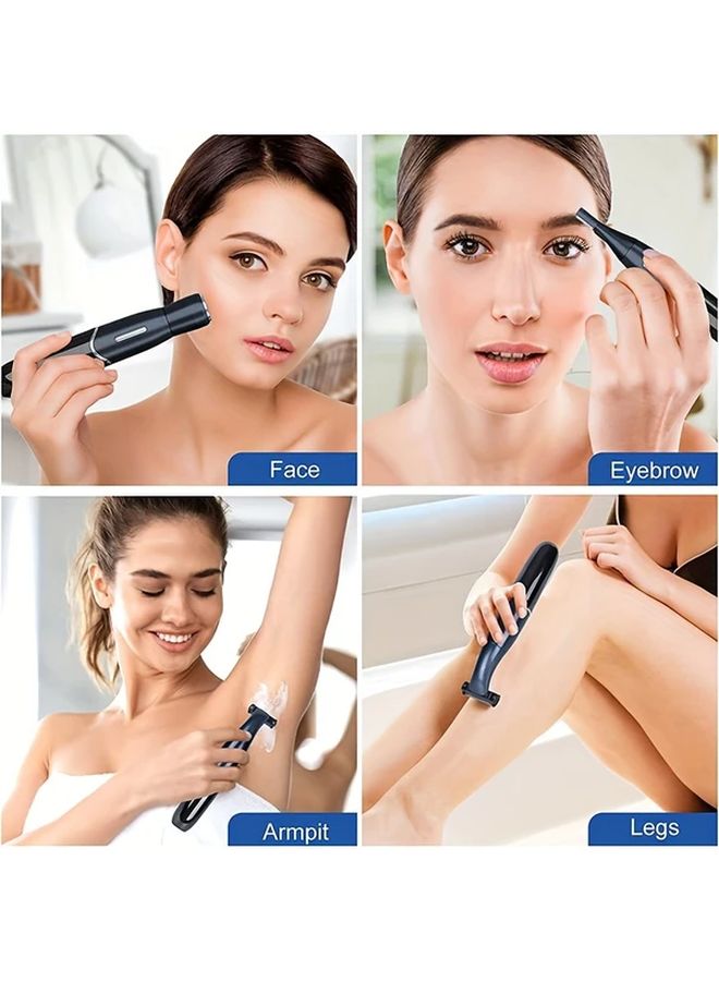Black Multifunctional Hair Trimmer For Pubic Armpit Ear Nose Eyebrow Portable Gift - Image 3