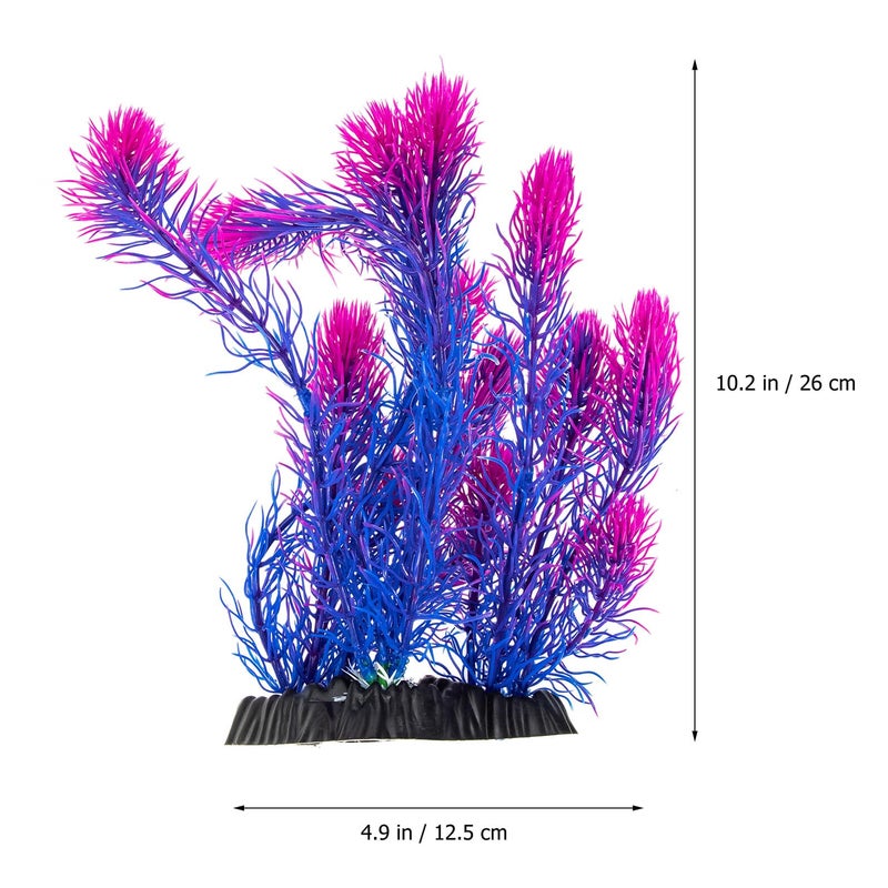 Purple Artificial Aquatic Plants Realistic Underwater Grass for Fish Tank Aquarium Decoration - Image 3