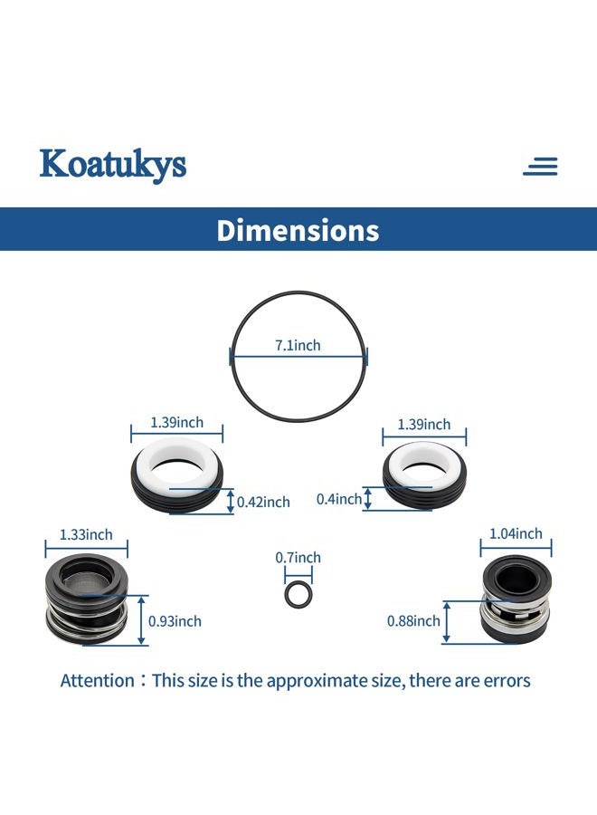 Koatukys PB4-60 Riser Pump Shaft Seal and O-Ring Rebuild Kit Replacement for Polaris 3/4 hp Pre 2012 Pool Pump - Image 3