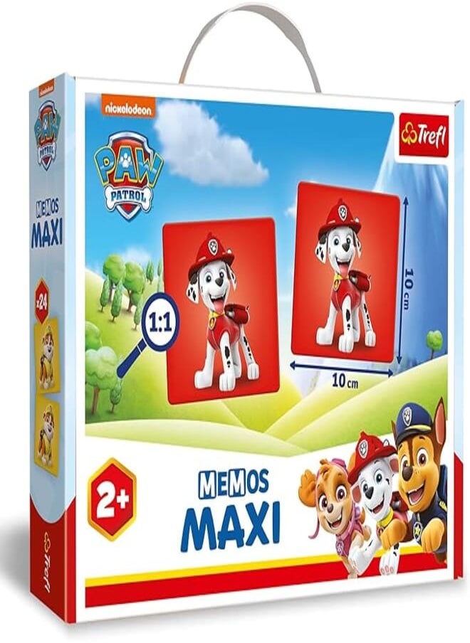 Trefl Trefl - Memos Maxi Psi Patrol - Picture game for the little ones, pirate finder, classic memory game with Bohatern PAW Patrol, for children aged 2 and over 