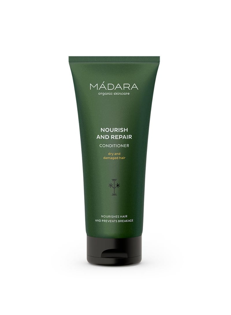 MÁDARA Organic Skin Care Nourish and Repair Conditioner - 200 ml | Enriched with Quince and Nettle Extracts | For Dry, Brittle, and Dull Hair | Cruelty-Free and Vegan - Image 1