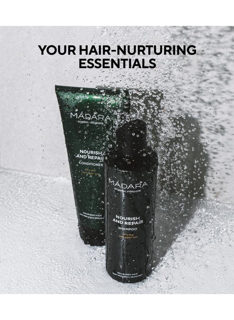 MÁDARA Organic Skin Care Nourish and Repair Conditioner - 200 ml | Enriched with Quince and Nettle Extracts | For Dry, Brittle, and Dull Hair | Cruelty-Free and Vegan - Image 3