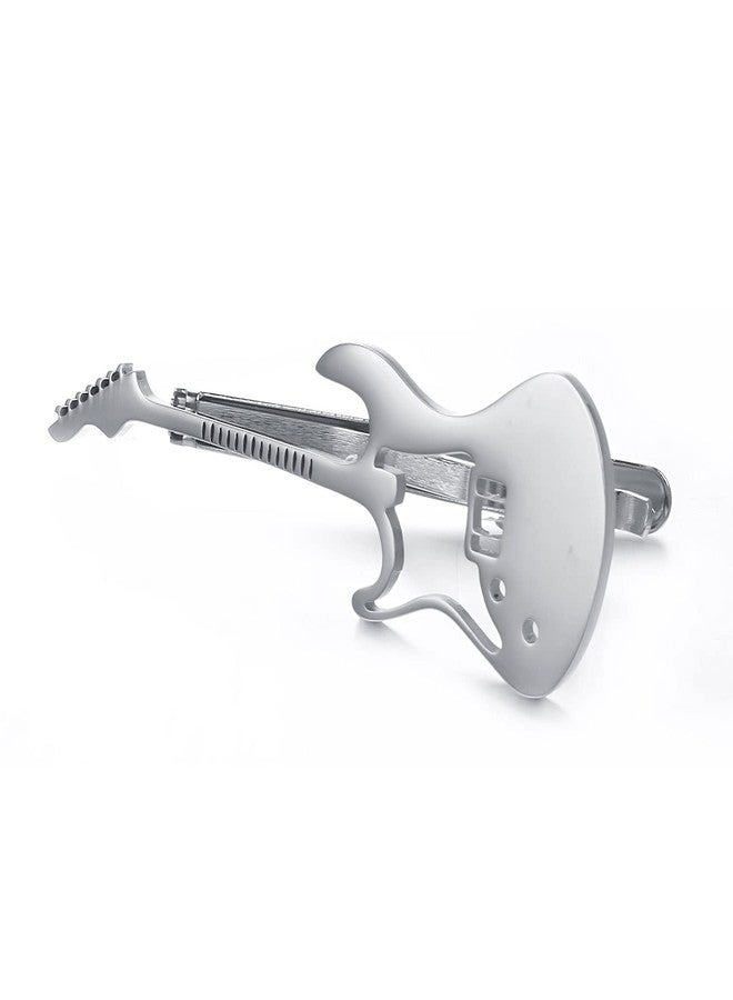 Yoursfs Silver Bass Tie Clips for Men Unique Music Tie Clips Funny Guitar Tie Clip Accessories for Weddings Business Meetings Birthday - Image 5