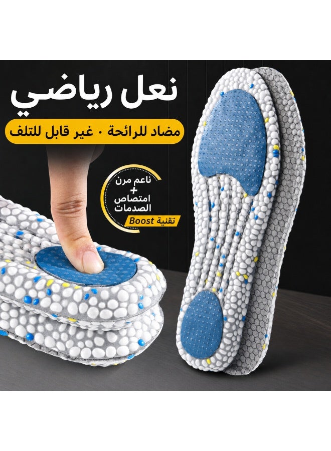 KINGMAZI Shoe insoles cut-to-fit, anti-odor, breathable and moisture-wicking, high elasticity, shock-absorbing pad, comfortable massage for feet, non-slip – suitable for men and women. - Image 5