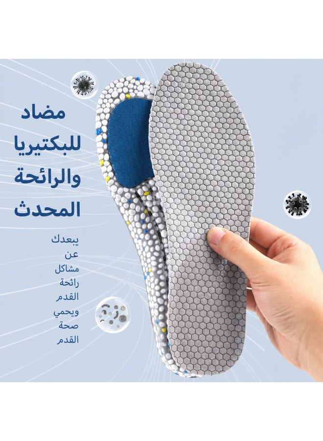 KINGMAZI Shoe insoles cut-to-fit, anti-odor, breathable and moisture-wicking, high elasticity, shock-absorbing pad, comfortable massage for feet, non-slip – suitable for men and women. - Image 3