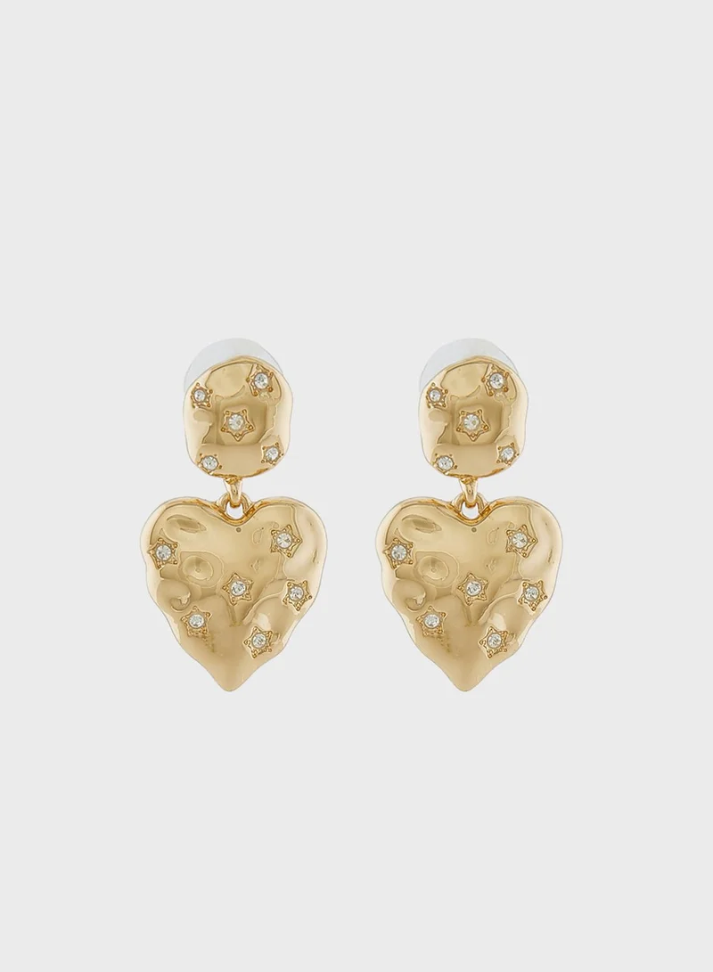 Ginger Heart Drop Earrings