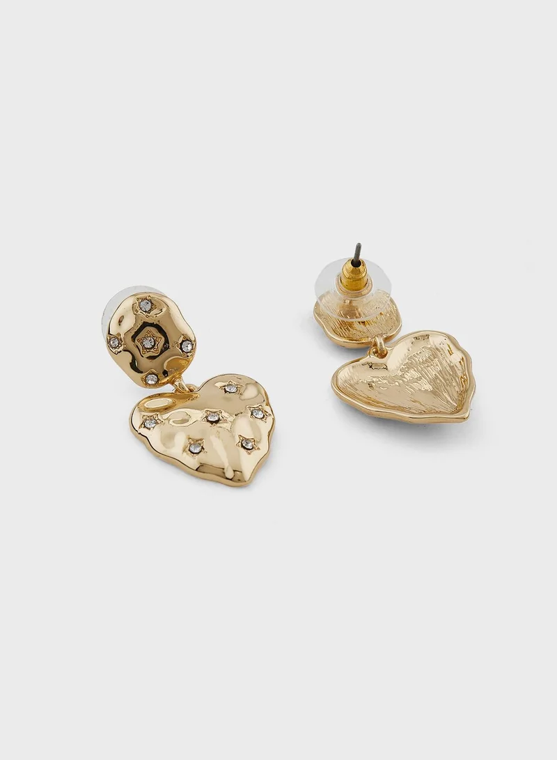 Ginger Heart Drop Earrings