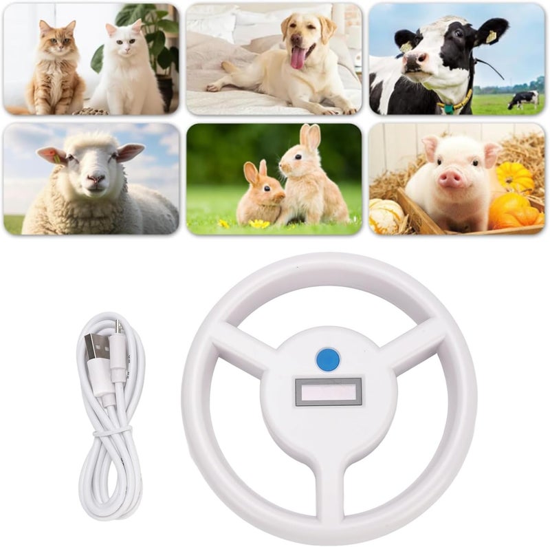 Pet Microchip Scanner, 134.2kHz Pet ID Scanner Animal Handheld Reader, USB Rechargeable Animal Chip ID Tag Reader with OLED Display & 30 Data Storage for Dog Cat Poultry - Image 2