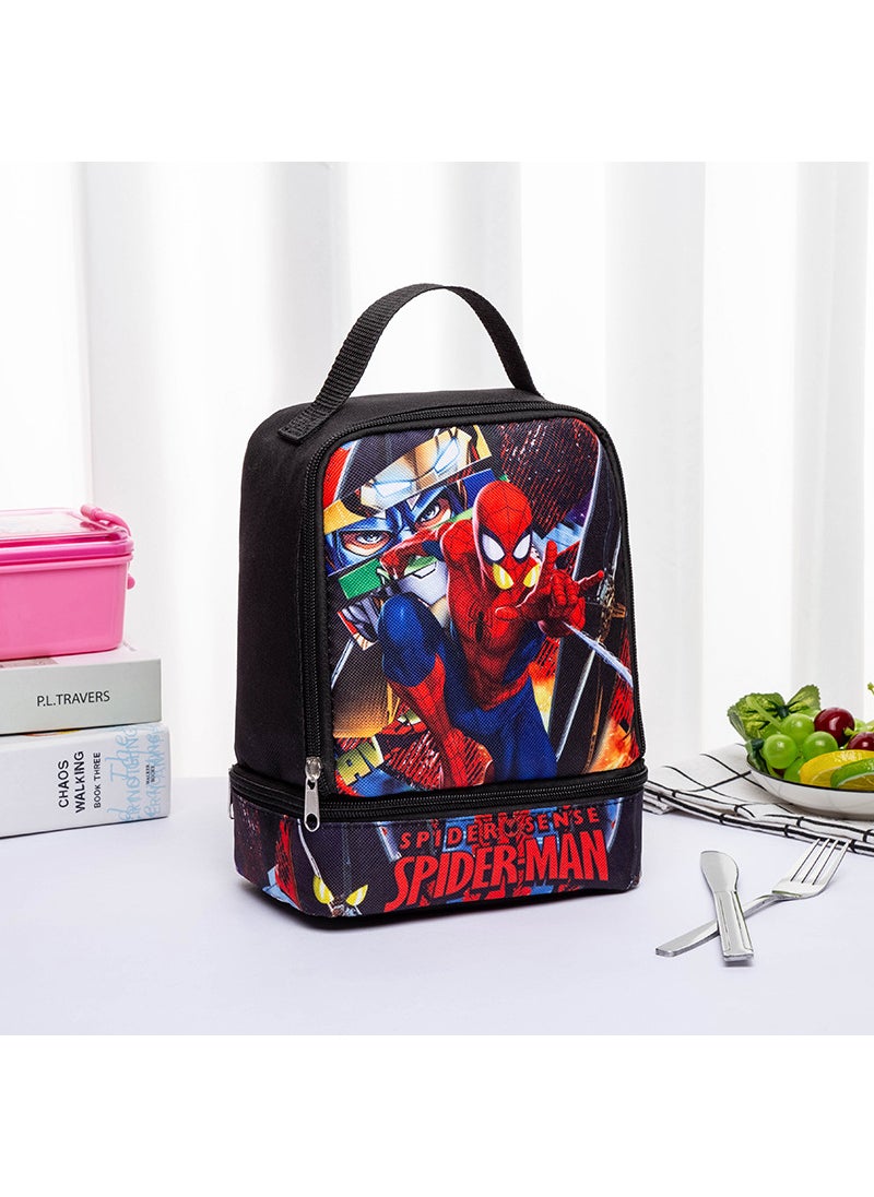 Generic Cartoon Double-Layer Lunch Bag for Kids 20 Spider-Man. 