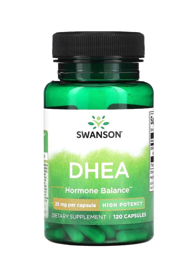 سوانسون DHEA عالي الفعالية 25 مجم 120 كبسولة - Image 1