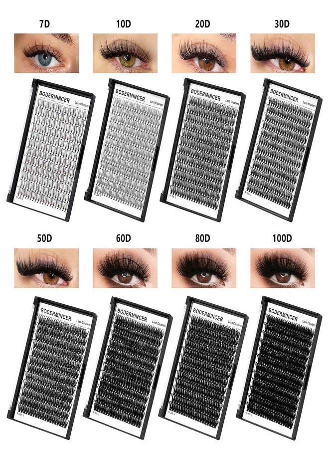Bodermincer 240 Bundles D Curl 10D 0.1mm Thickness Individual Eyelash Extensions eyelashes Cluster Lashes Natural False Eyelashes Bundles (20mm) - Image 3