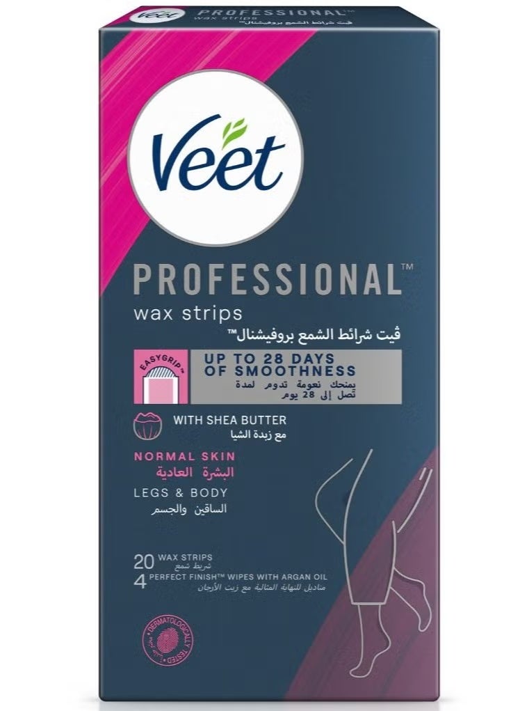 Veet Professional Wax Strips With Shea Butter 20 Strips