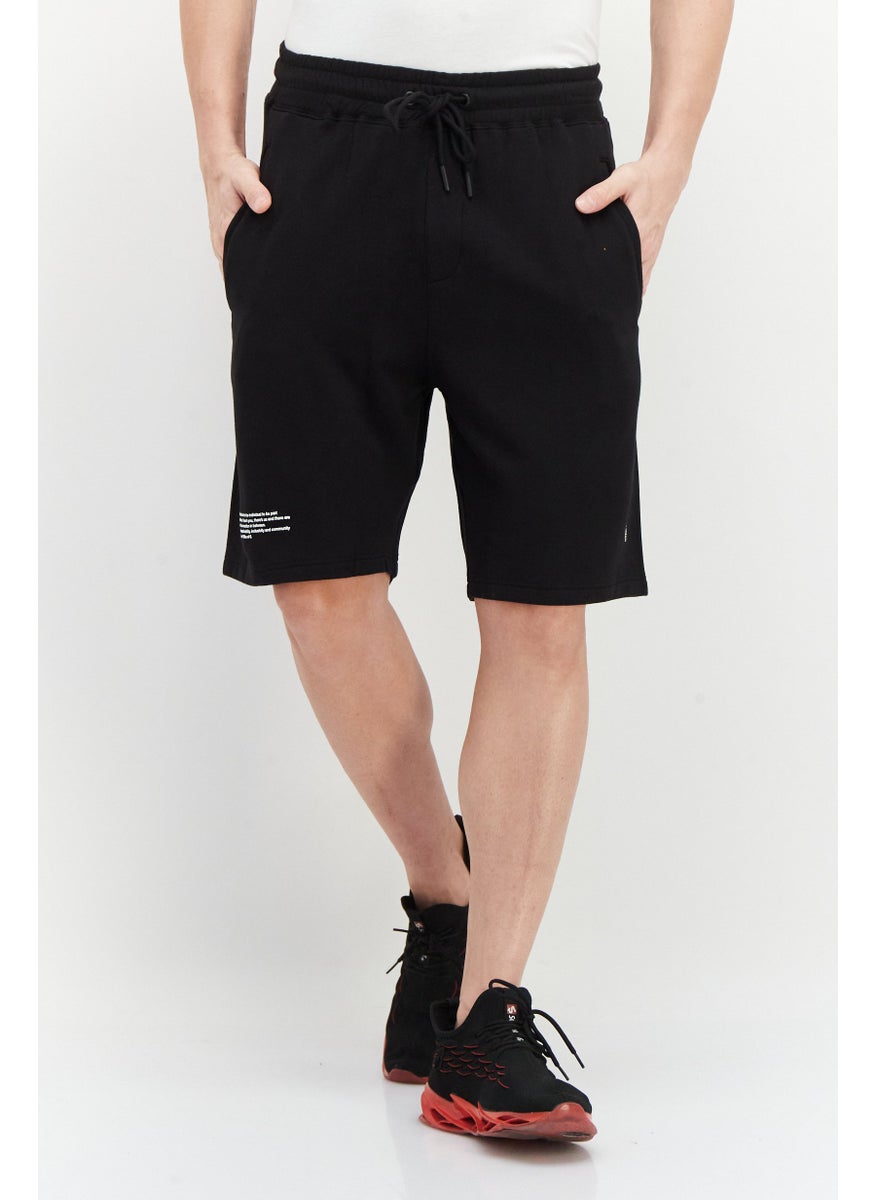 TRIBE OF 6 - Men Sportswear Fit Football Short, Black - Image 1
