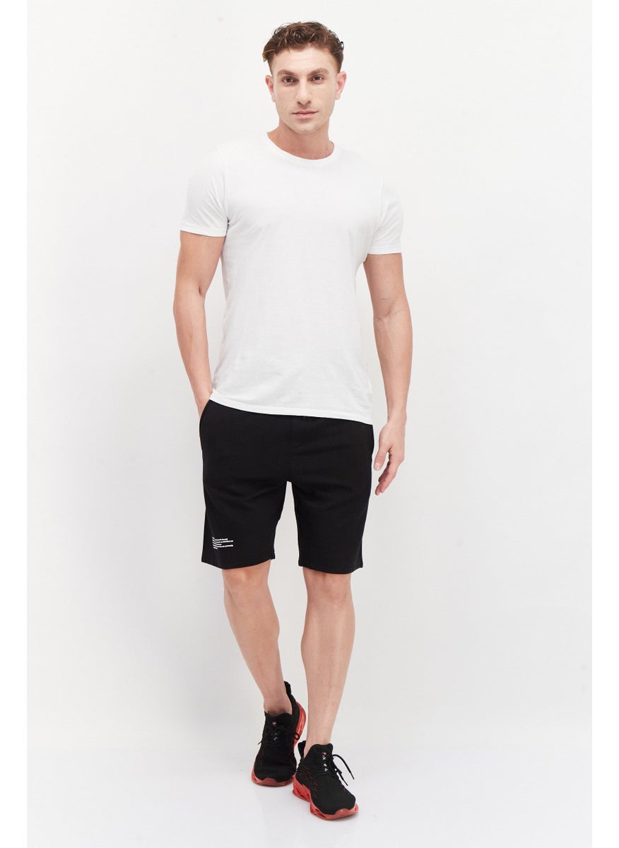 TRIBE OF 6 - Men Sportswear Fit Football Short, Black - Image 1