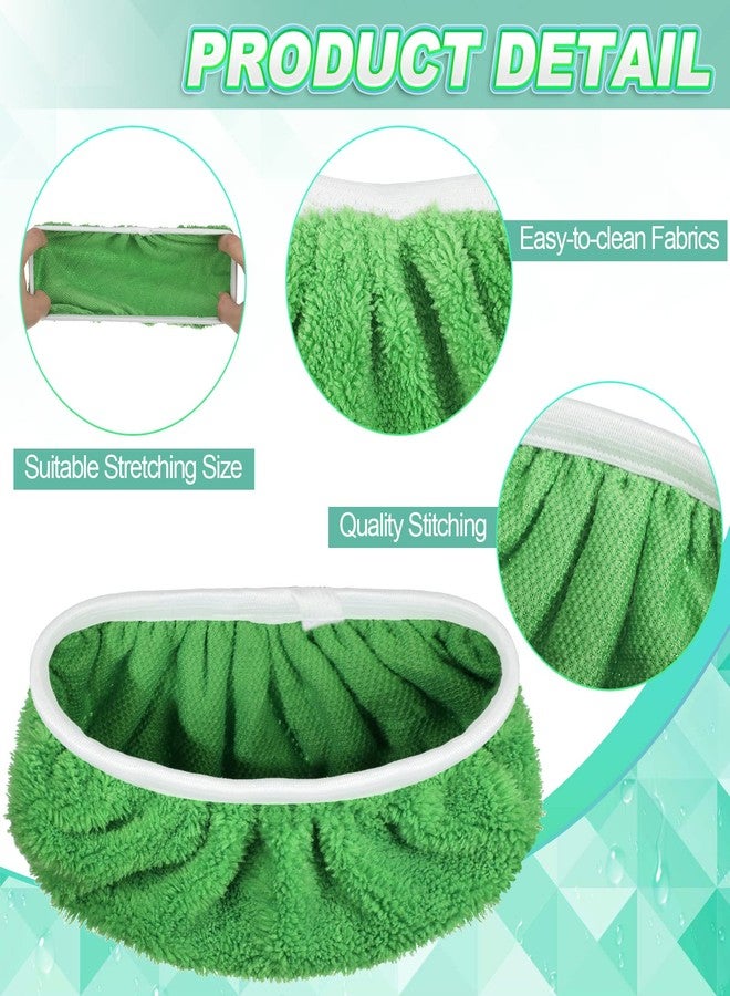 Nuogo 16 Packs Reusable Mop Pads Floor Sweeper Mopping Refills Household Cleaning Tools Wet Mopping Cloths for Wet and Dry Use, Compatible with Swiffer Sweeper Mops, Mop is Not Included (Green) - Image 3