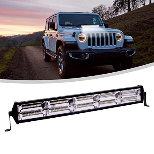 SORAX 21 Inch Light Bar 6000K Off-Road Spot Flood Combo Led Bar Light Waterproof compatible for Truck, 4X4, ATV, Boat, Jeep, LED Light Bar White (1Pcs) - Image 1