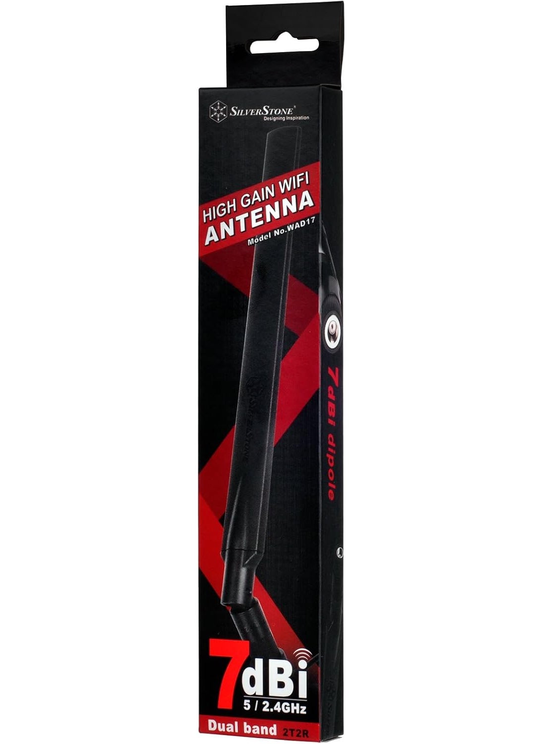 SilverStone SilverStone Technology High Gains Dual band WIFI antenna 5GHz 7dBi 24GHz 5dBi with RPSMA plug WAD17  - Image 5