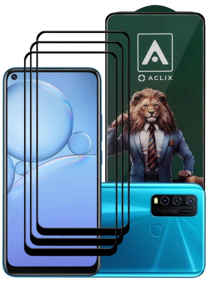 ACLIX 3 Pieces Antistatic ESD Dustproof Premium Quality High Definition Tempered Glass Screen Protector Designed For vivo Y30 - Image 1
