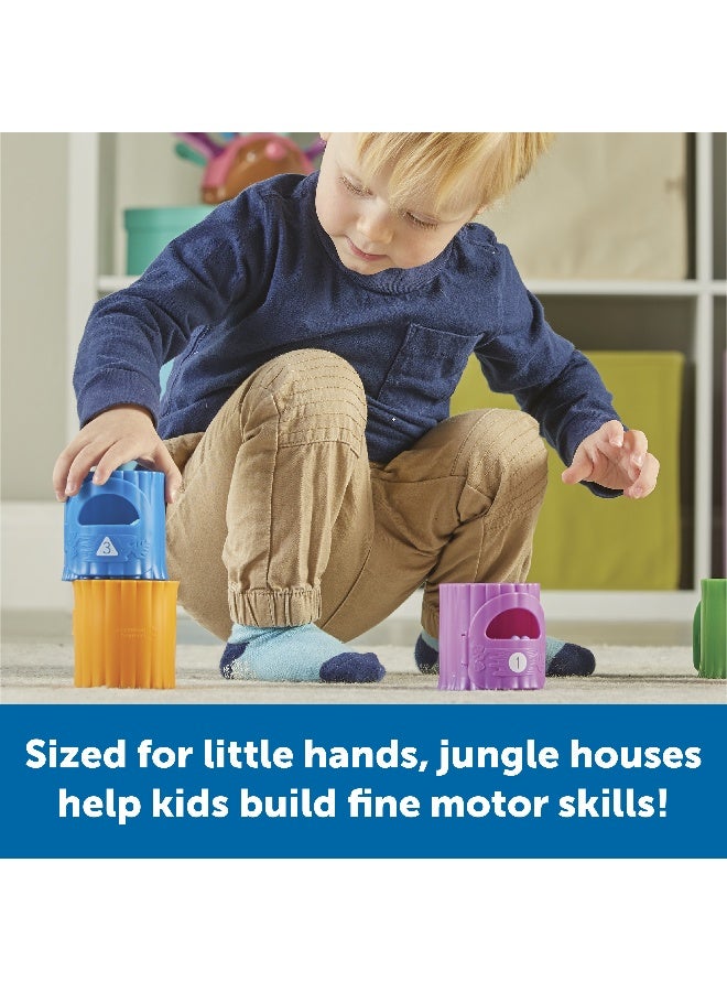 ليرننج ريسورسز مجموعة ألعاب Peekaboo Learning Jungle من Learning Resources، لعبة تفاعلية للأطفال الصغار لتعليم العد والألوان والمهارات الحركية الدقيقة - Image 3