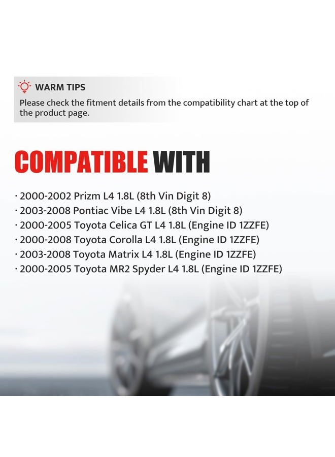 NPAUTO Ignition Coils Pack Compatible with Engine 1ZZFE L4 1.8L 2000-2008 Toyota Corolla,2000-2005 Celica GT, 2003-2008 Matrix, 2000-2005 MR2 Spyder, Pontiac Vibe, 2000-2002 Prizm, Pack of 4 - Image 3