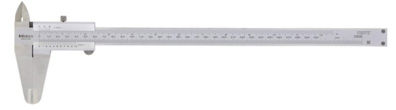 Mitutoyo 530115 Vernier Caliper Stainless Steel InchMetric 012 Range 0003 Accuracy 00078 Resolution