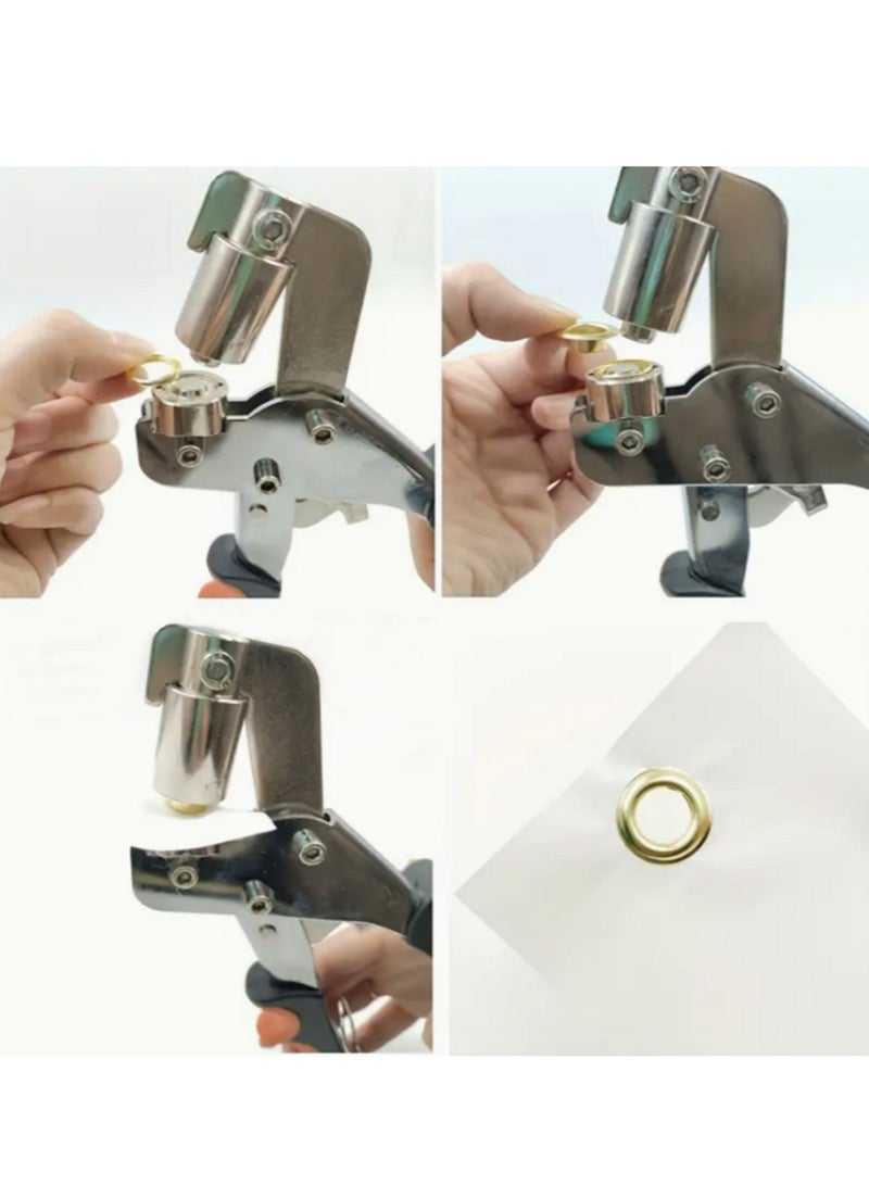 Sewing Crafting Essentials 300pcs 10mm Eyelet Punch Set Complete with Rings for DIY Tarpaulin Faux Leather Waterproof Fabric Projects  - Image 3