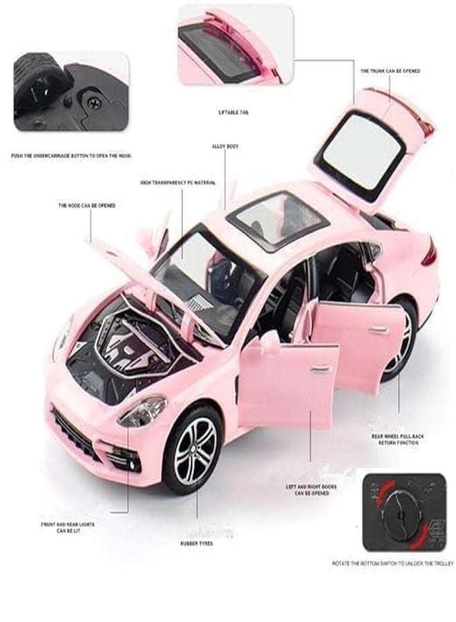 QQ Show سيارة لعبة QQ Show Play Boy 1:32 Porsche Panamera مصنوعة من سبيكة معدنية مصبوبة، تعمل بنظام السحب للخلف، مزودة بأبواب قابلة للفتح وإضاءة وموسيقى، مناسبة للأطفال (متعددة الألوان). - Image 5