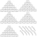 BTYMS Refillable Cosmetic Sample Jars 100 Pack 10g 035oz White Small Travel Containers with Lids 10 Mini Makeup Spatulas BPA Free - Image 2