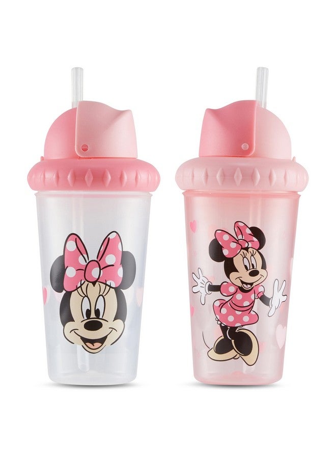 Disney Toddler Sippy Cups for Boys and Girls | 10 Ounce Sippy Cup Pack of Two with Straw and Lid | Durable Leak Proof Travel Water Bottle for Toddlers - Image 1