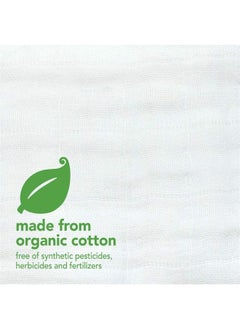 green sprouts Muslin Burp Cloths made from Organic Cotton | 4 absorbent layers protect from sniffles,drips & drools | 100% organic cotton muslin,Super soft & softer with every wash,Machine washable  - Image 3