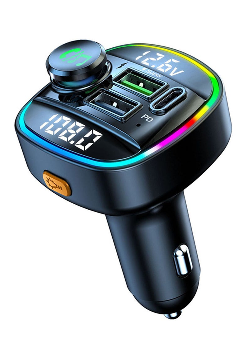 Generic - Dual Display Voltage Detection for Car Bluetooth Charger Car MP3 Bluetooth Player Lossless Sound Quality USB Quick Charge - Image 1