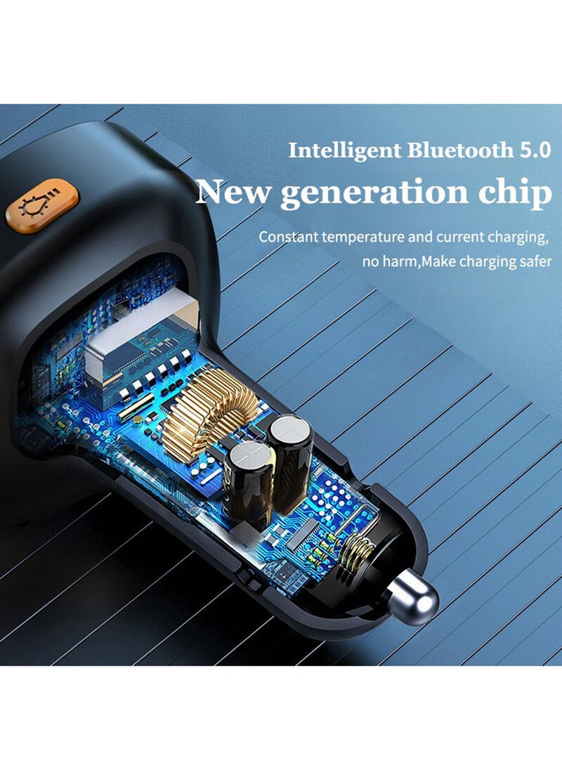 Generic - Dual Display Voltage Detection for Car Bluetooth Charger Car MP3 Bluetooth Player Lossless Sound Quality USB Quick Charge - Image 1