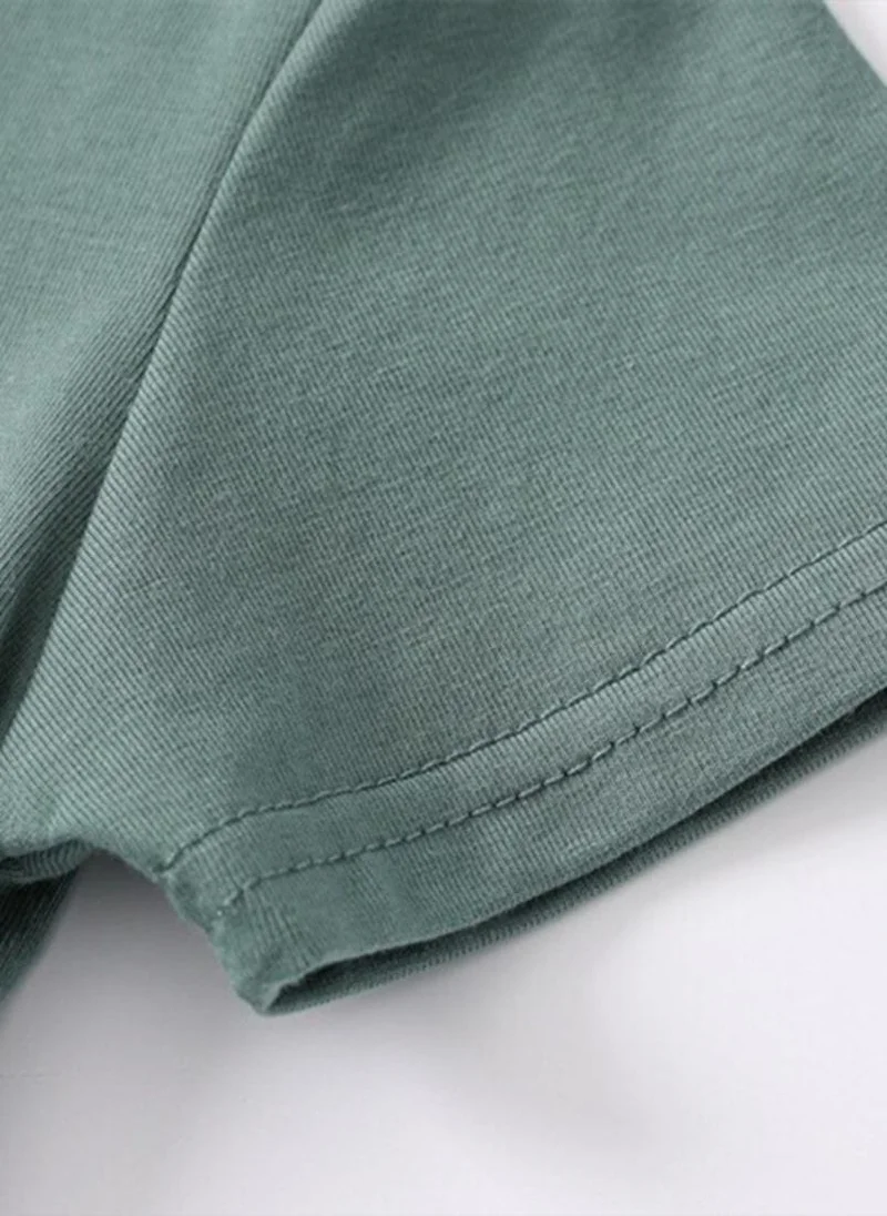 YUNIQEE Green Cotton Polo Collar T-shirt