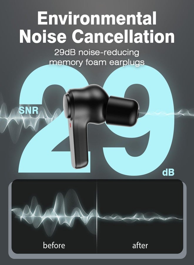 Qozybuds 29dB SNR Wireless Earbuds Bluetooth 5.4, 70H Playtime Military IPX6 Waterproof Headphones, 66ft Range Sport Earphones for Construction Running Gym - Image 3