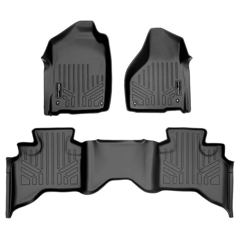 SMARTLINER Custom Fit Floor Mats 2 Row Liner Set Compatible with 20132018 Ram 1500
