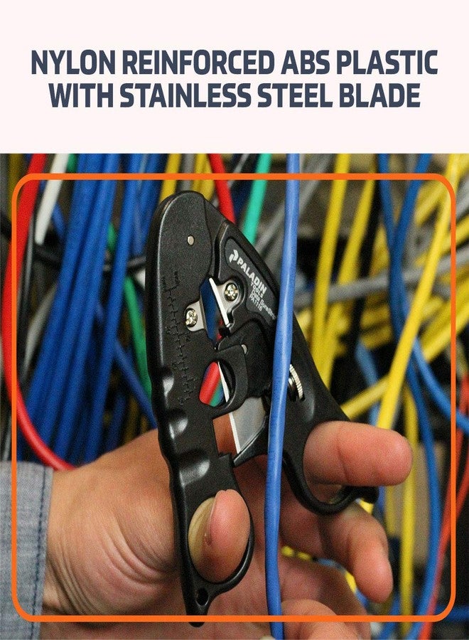 TEMPO Paladin Tools PA1116 Network Cable Cutter and Wire Stripper Tool | POE Ethernet CAT3 CAT5 CAT5E CAT6 (Professional Grade) - Image 4