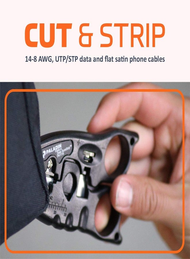 TEMPO Paladin Tools PA1116 Network Cable Cutter and Wire Stripper Tool | POE Ethernet CAT3 CAT5 CAT5E CAT6 (Professional Grade) - Image 3