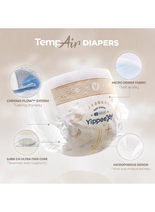 Yippeeyo TempAir Baby Diapers | Size 3 for 6–11 kg | 6 packs x 7 diapers (42 ct Total) | Ultra-Soft & Breathable | 12-Hour Dryness | Individually Wrapped - Image 3