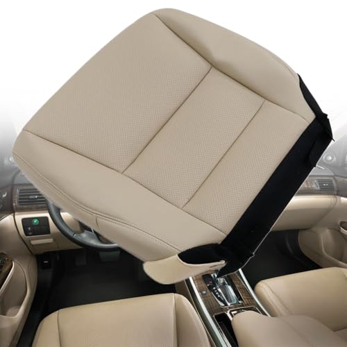 NLQR Front Driver Side Bottom Replacement Seat Cover Microfiber Leather Tan Compatible with Honda Accord Sedan 2013 2014 2015 2016 2017 - Image 1