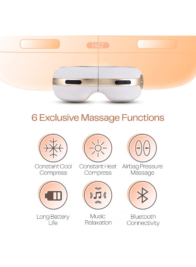 ROTAI Eye Massager | Hot & Cold |Airbag Pressure | Heating & Cooling | Bluetooth Music | Eye Massager for Daily Eye Care & Fatigue Support | 2-Year Warranty - Image 5