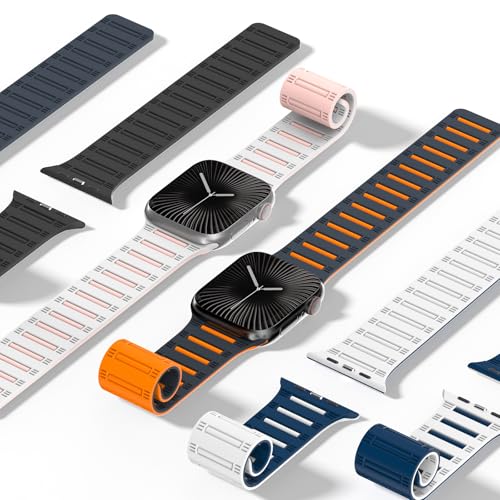EVIE BAND Magnetic Band Compatible with Apple Watch Bands for Men Women 44mm 46mm 42mm 45mm 40mm 41mm 49mm 38mm, Silicone Loop Sport Strong Strap for iWatch Series 11 Ultra 3 Ultra 2 Se 10 9 8 7 6 5 - Image 4