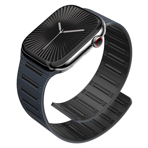 EVIE BAND Magnetic Band Compatible with Apple Watch Bands for Men Women 44mm 46mm 42mm 45mm 40mm 41mm 49mm 38mm, Silicone Loop Sport Strong Strap for iWatch Series 11 Ultra 3 Ultra 2 Se 10 9 8 7 6 5 - Image 1